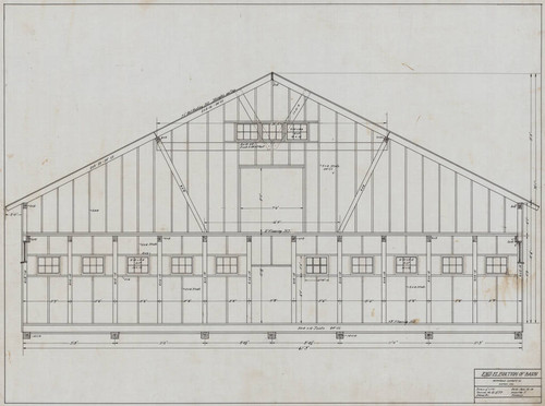 End Elevation of Barn Hammond Lumber Co. Samoa, Cal