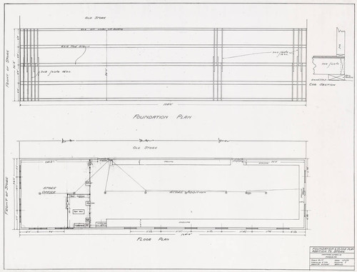 Foundation & Floor Plan Addition To Store Hammond Lumber Co. Eureka Cal