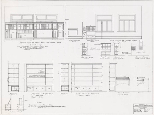 Details of Post Office and Store [Addition] Hammond Lumber Co. Eureka Cal