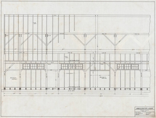 Side Elevation of Barn Hammond Lumber Co. Samoa, Cal