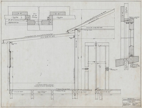 Details of 4 Room House for Logging Dept. Hammond Lumber Co. Eureka, Cal
