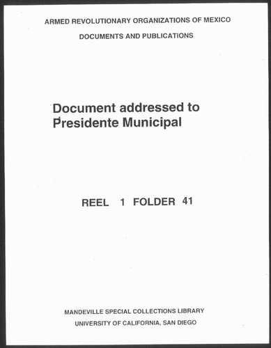 Presidente municipal carta al ayuntamiento de Coyuca de Benítez