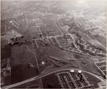 Aerial view of Cupertino and Highway 280 under construction