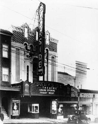 [Exterior of the Parkside Theatre]
