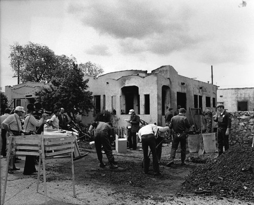 Symbionese Liberation Army crime scene, Los Angeles, 1974
