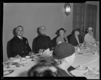 Admiral Sims and other guests at Tournament of Roses luncheon, Pasadena, 1934