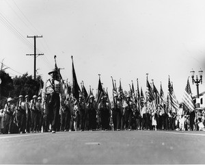 American Legion parade, Long Beach, rifle corps