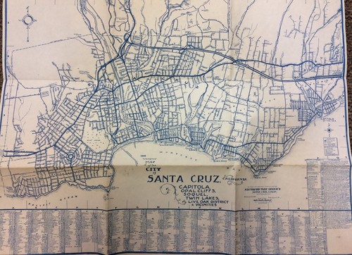 Standard' Map of the City of Santa Cruz, Capitola, Opal Cliffs, Soquel, Twin Lakes, Live Oak District & Vicinities