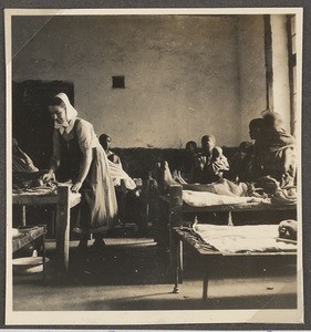 Nurse v. Stebut working in the hospital, Machame, Tanzania, ca.1931-1940