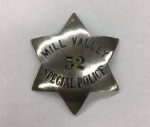 Mill Valley Special Police Department Badge, circa 1920s