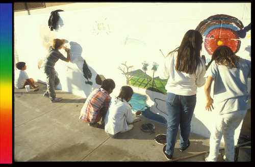 Children Paint a Mural