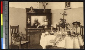 Dining room at the Hospital for Europeans, Lubumbashi, Congo, ca.1920-1940