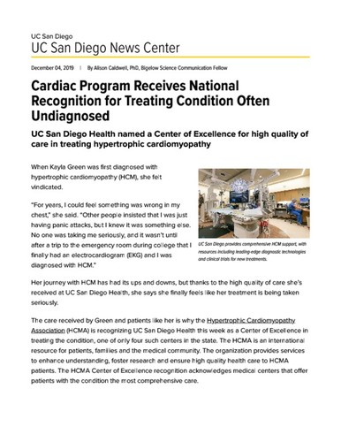 Cardiac Program Receives National Recognition for Treating Condition Often Undiagnosed
