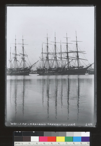 Whaleboats, Oakland Creek. [photographic print]