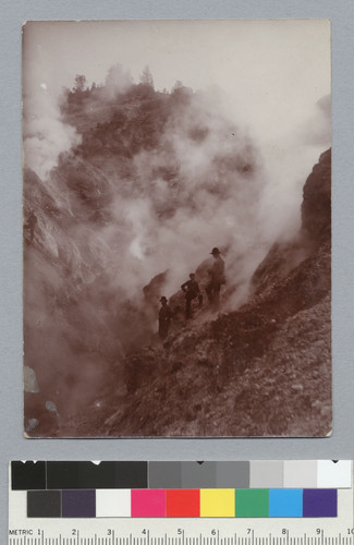 The Geysers, view (J1), 1898," University of California at Berkeley, Summer School of Surveying. [photographic print]