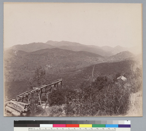 Mother Lode country, seen from hoisting works of Mary Harrison Mine, California. [photographic print]