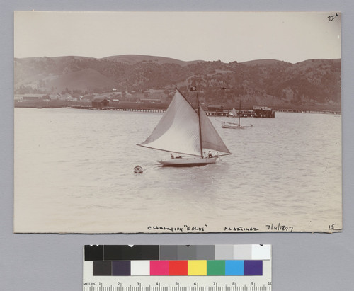 Aeolus (yacht) off Martinez. [photographic print]