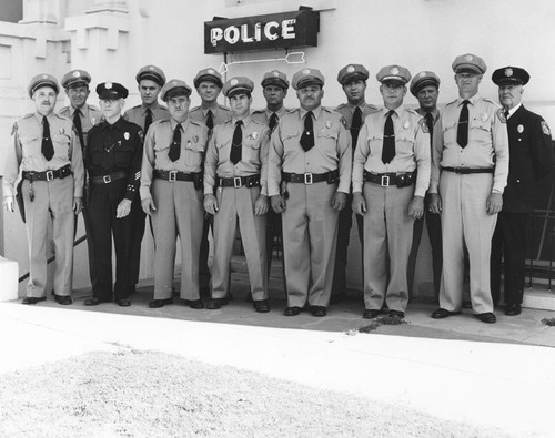 Orange Police Department group portrait, Orange, California, 1952