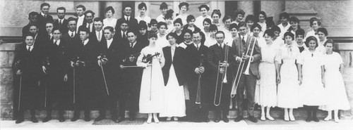 Orange Union High School Music Department, Orange, California, 1916