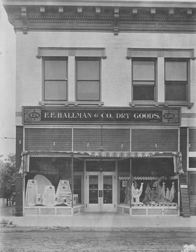 F.E. Hallman & Co. Dry Goods store, Orange, California, ca. 1905