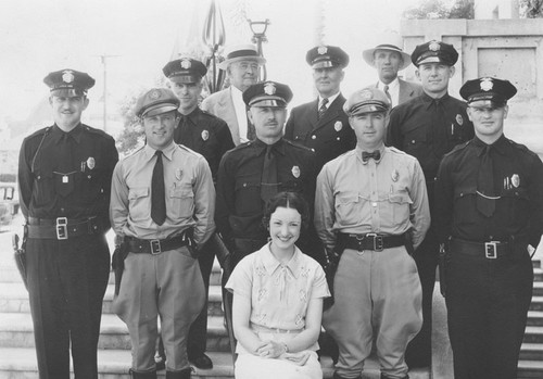 Orange Police Department group portrait, Orange, California, 1935