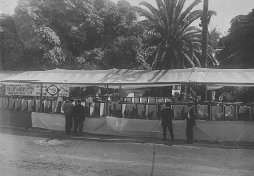 1910 Street Fair Poultry Exhibit around Plaza Park, Orange, California, 1910