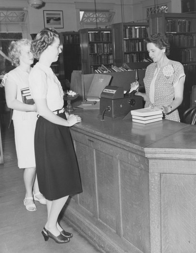 Orange Public Library, Carnegie building, 407 East Chapman Avenue, Orange, California, 1948