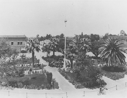 Plaza Square looking northeast, Orange, California, ca. 1912