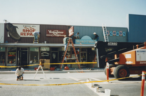 "That Thing You Do" feature film shooting on location on North Glassell Street, Orange, California, 1995