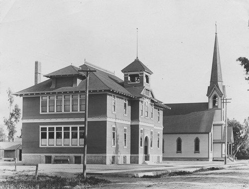 St. John's German Lutheran School and Church, Orange, California, ca. 1907