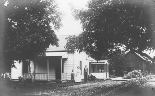 Pitcher family residence on South Cambridge Street, Orange, California, ca. 1912