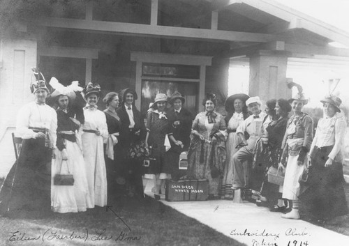 "Embroidery Club", Orange, California, 1914