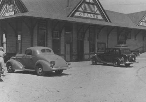 Santa Fe Depot, Orange, California, ca. 1935