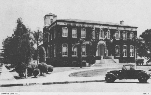 Orange City Hall, Orange, California, ca. 1940