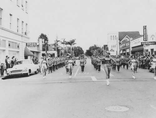 May Day Parade, Anaheim School Band, Orange, California, 1951
