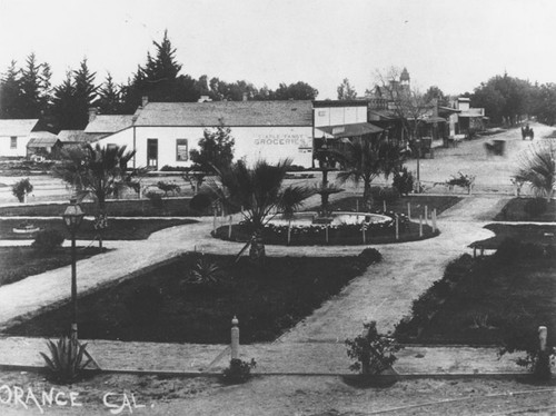 Plaza Park, Orange, California, ca. 1889