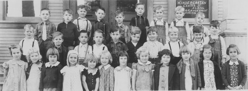 Center Street School kindergarten class, Orange, California, 1938