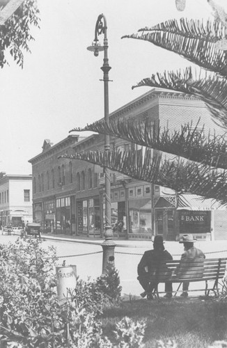 Plaza Park and East Chapman Avenue, Orange, California, 1914