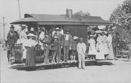 Pacific Electric Streetcar, Orange, California, ca. 1907