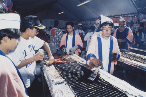 International Street Fair with Asian cooking grill, Orange, California, 1994