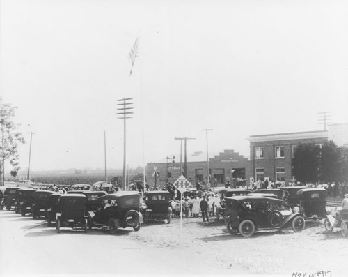 Flag raising at Olive, California, 1917