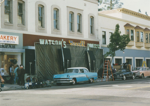 "That Thing You Do" feature film shooting on location on East Chapman Avenue, Orange, California, 1995