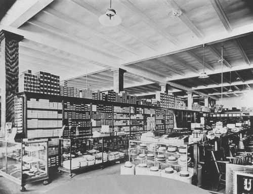 Ehlen & Grote Company clothing department, Orange, California, 1909