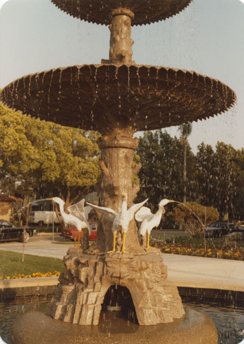 Civic Center with original plaza fountain, Orange, California, 1979