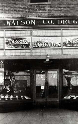 Watson's Drug Store, Orange, California, before 1920