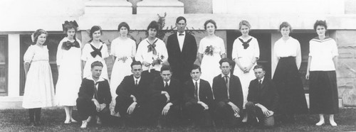 Orange Union High School editorial staff, Orange, California, 1916