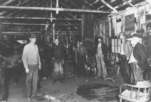 Beck's Blacksmith Shop, South Glassell Street, Orange, California, 1912