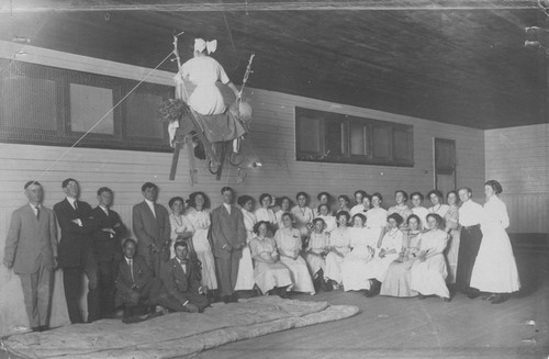 Orange Union High School Scribblers Club Initiation, Orange, California, 1911