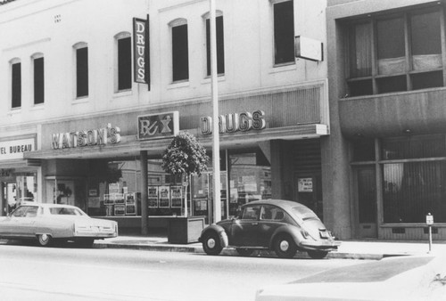 Watson's Drugstore on East Chapman, Orange, California, 1977