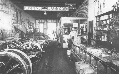 Michael Eltiste & Son store interior, Orange, California, 1910